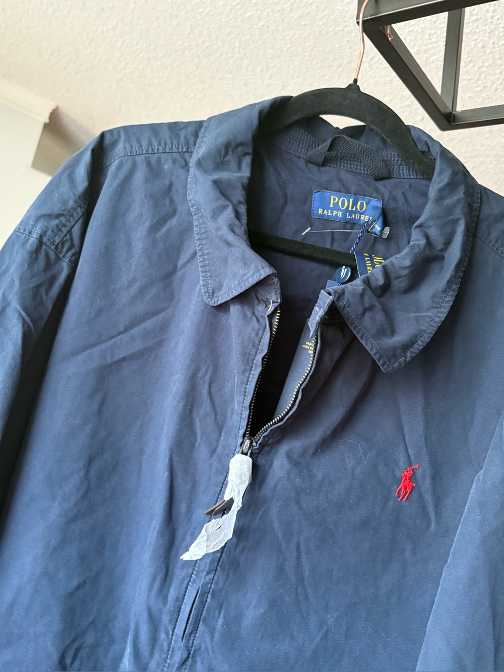 Polo Ralph Lauren Mens 3XB Navy Blue Bi-Swing Windbreaker Jacket Front Pockets